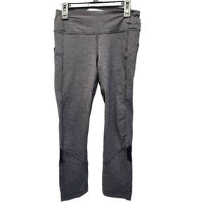 LULULEMON Pace Rival Crop 22” Heathered Black/Black Size 4 D12